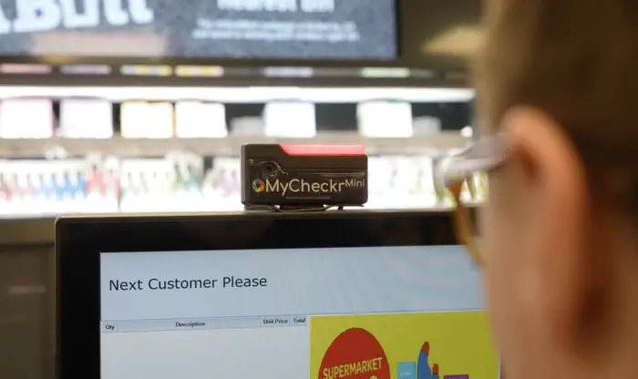 MyCheckr Mini on a self-checkout